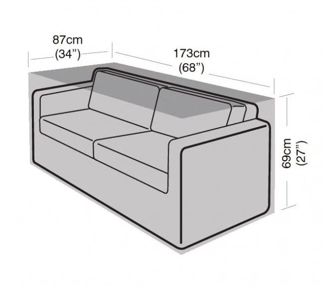 Rattan 2-3 Seater Small Sofa Cover 4 Rattan 2-3 Seater Small Sofa Cover - Image 2