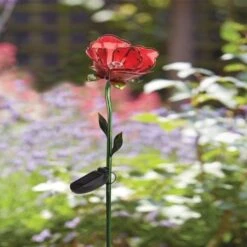 Smart Solar Red Rose Stake Light -Garden Furniture Shop 39367 11943