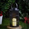 Smart Solar Urbane Lantern Large - Black -Garden Furniture Shop 46188 3668