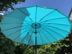 Katie Blake Sturdi 2.7m Shanghai Parasol Aqua -Garden Furniture Shop 46732 2632