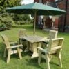 Churnet Valley Ergo 4 Seat Table Set - 4 X Chairs -Garden Furniture Shop 46797 2538