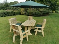 Churnet Valley Ergo 6 Seat Table Set - 2 X Chairs & 2 X Benches -Garden Furniture Shop 46798 2537