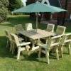 Churnet Valley Ergo 8 Seater Square Set - 8 X Chairs -Garden Furniture Shop 46803 2515
