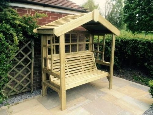 Churnet Valley Cottage Arbour Trellis 3 Seater 3 Churnet Valley Cottage Arbour Trellis 3 Seater