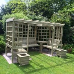 Churnet Valley Riviera Arbour 8 Churnet Valley Riviera Arbour -Garden Furniture Shop 46820 2464
