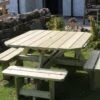 Churnet Valley Westwood Square 8 Seat Picnic Table -Garden Furniture Shop 46831 2419