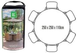 LG Outdoor DXCOV02 Deluxe Cover For 6 Seat Round Dining - Up To 150cm Table -Garden Furniture Shop 46927 2318
