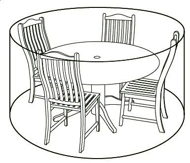 LG Outdoor DXCOV01 4 Seat Dining Set Deluxe Cover - Up To 120cm Table 4 LG Outdoor DXCOV01 4 Seat Dining Set Deluxe Cover - Up To 120cm Table - Image 2