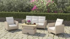 Lifestyle Garden Bermuda Light High Back Lounge Set