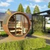 Gardenhouse24 Barrel Sauna LEO With Full Moon Glass -Garden Furniture Shop 51276 30140