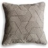 LG Outdoor Grey Striped Cubes 50cm Embroidered Scatter Cushion -Garden Furniture Shop 51933 28204